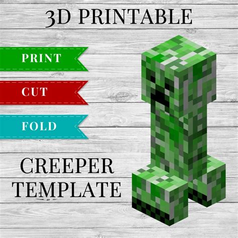 Printable Minecraft Creeper